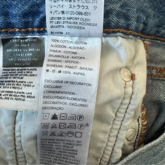 Levi's 501 Original Fit High Rise Shorts SZ 29 - Picture 6 of 6